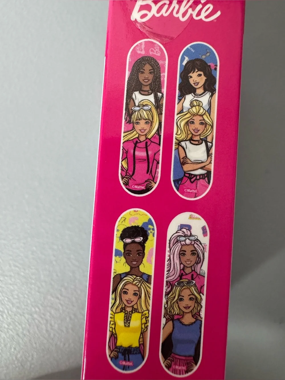 Barbie Pink and Blue Illustrated Adhesive Bandages Box 20ct